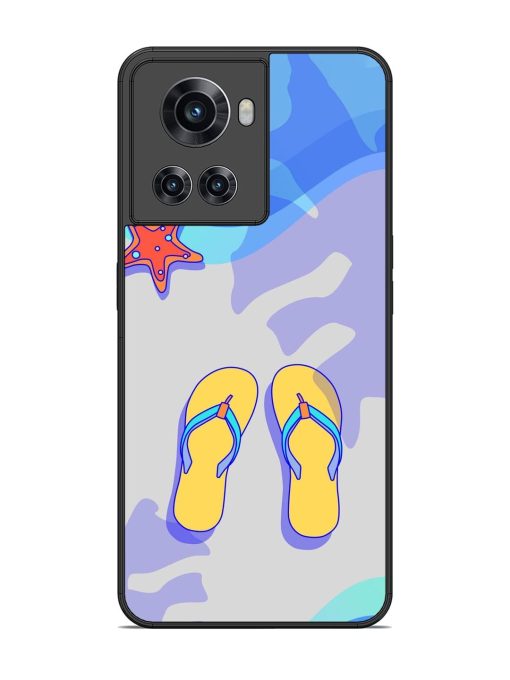 Sandy Toes And Salty Seas Glossy Soft Edge Case for Oneplus 10R (5G) Chachhi