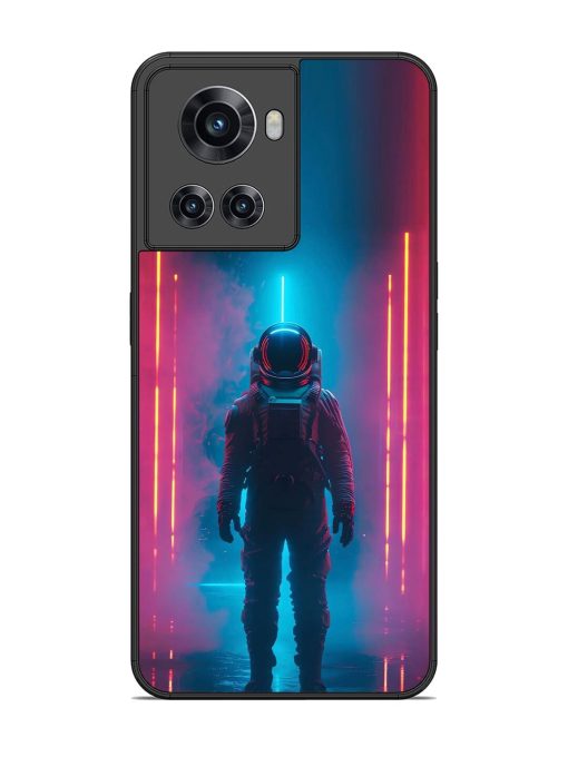 Neon Astronaut Glossy Soft Edge Case for Oneplus 10R (5G) Chachhi