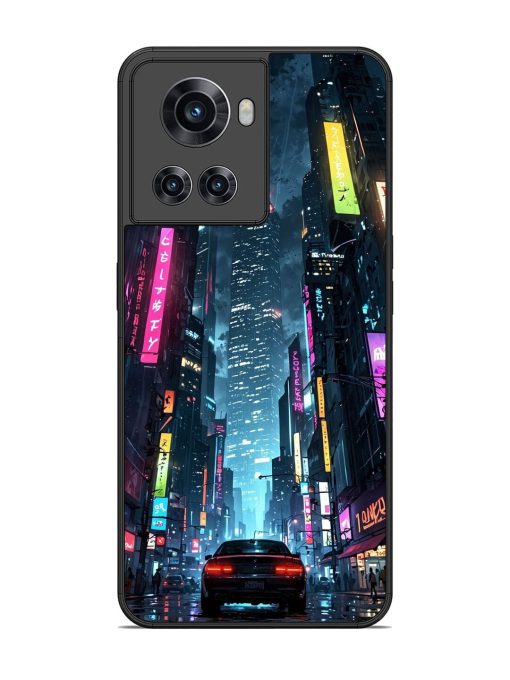 Neon Nightscape Glossy Soft Edge Case for Oneplus 10R (5G) Chachhi