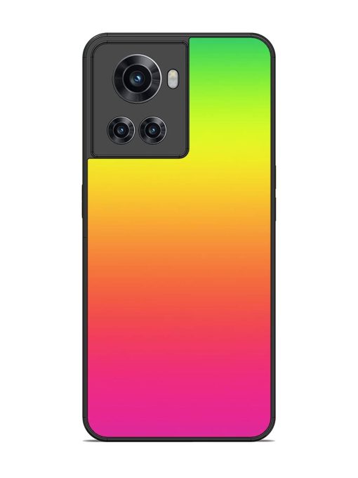 Rainbow Gradient Glossy Soft Edge Case for Oneplus 10R (5G) Chachhi