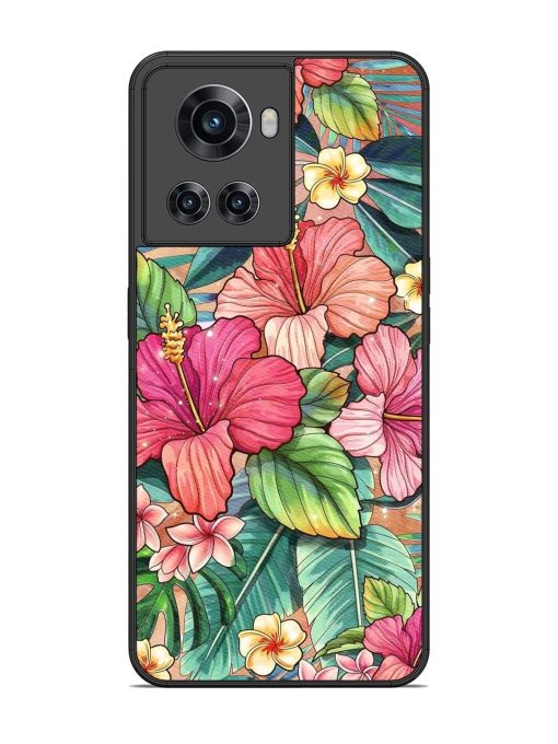 Tropical Tapestry Glossy Soft Edge Case for Oneplus 10R (5G) Chachhi