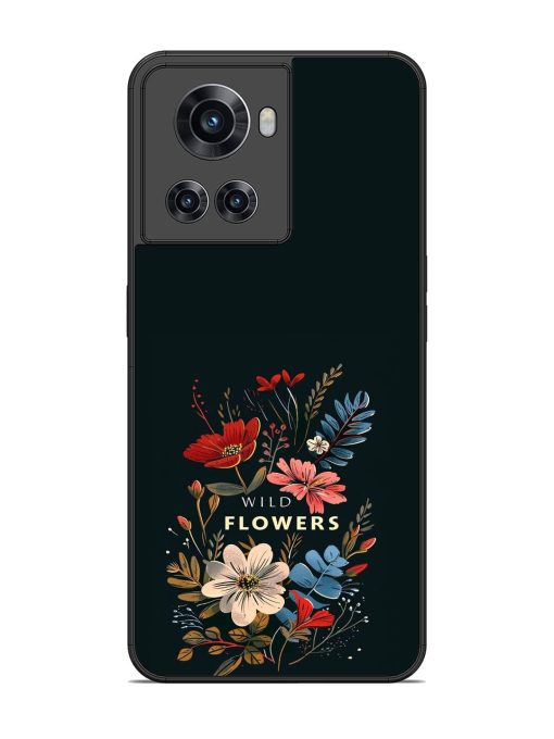 Dark Floral Glossy Soft Edge Case for Oneplus 10R (5G) Chachhi