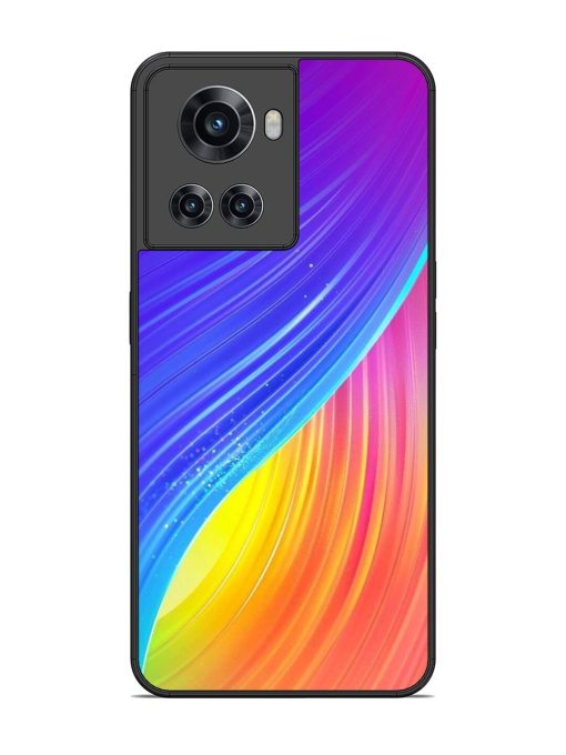 Neon Swirl Glossy Soft Edge Case for Oneplus 10R (5G) Chachhi