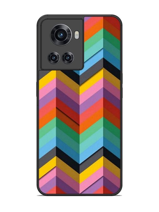 Colorful Zigzag Glossy Soft Edge Case for Oneplus 10R (5G) Chachhi