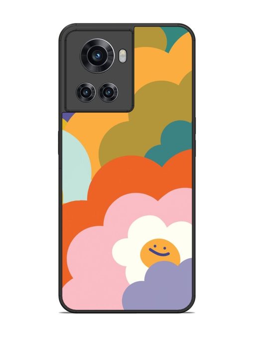 Happy Flower Power Glossy Soft Edge Case for Oneplus 10R (5G) Chachhi