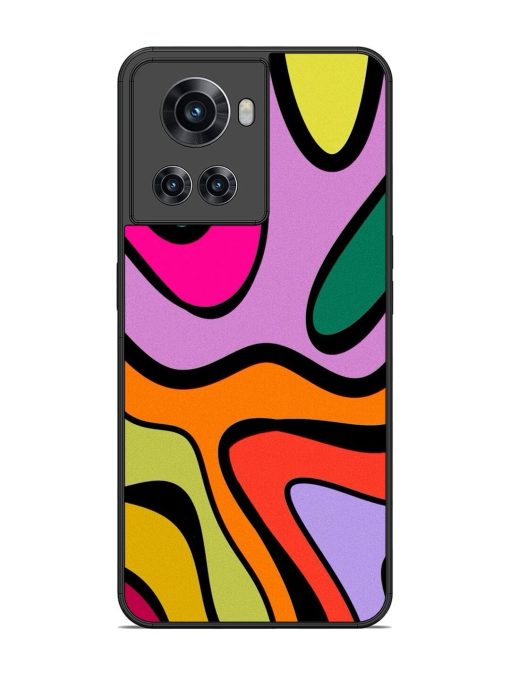 Groovy Swirls Glossy Soft Edge Case for Oneplus 10R (5G) Chachhi