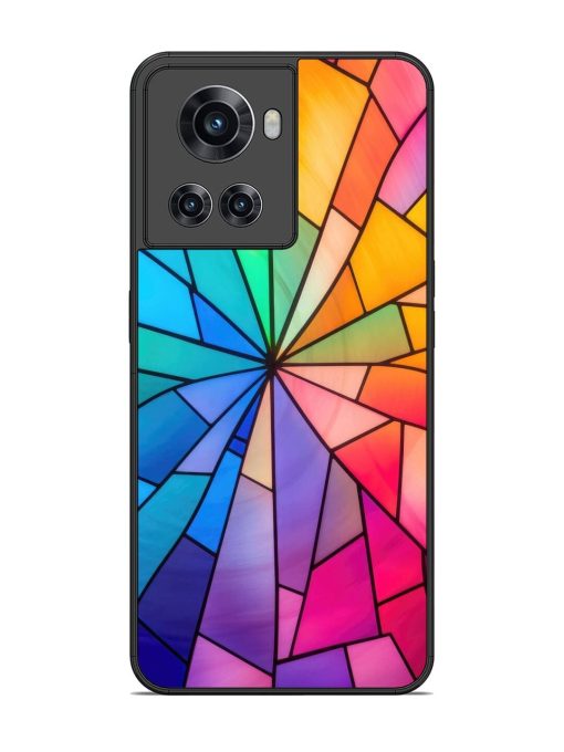 Stained Glass Kaleidoscope Of Colors Glossy Soft Edge Case for Oneplus 10R (5G) Chachhi