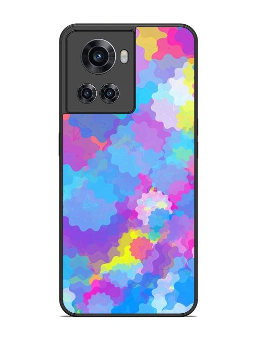 Psychedelic Cloud Burst Glossy Soft Edge Case for Oneplus 10R (5G) Chachhi