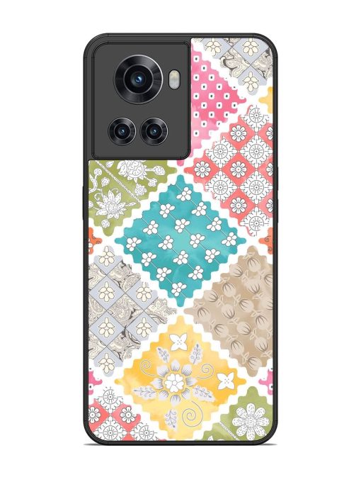 Patchwork Dreamscape Glossy Soft Edge Case for Oneplus 10R (5G) Chachhi