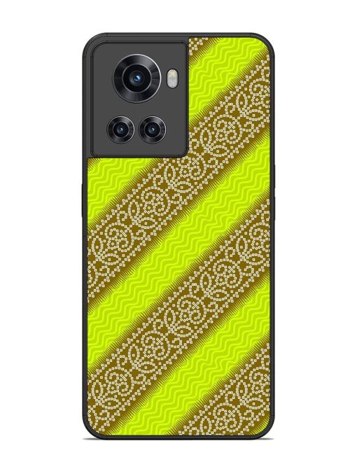 Golden Bandana Bliss Glossy Soft Edge Case for Oneplus 10R (5G) Chachhi