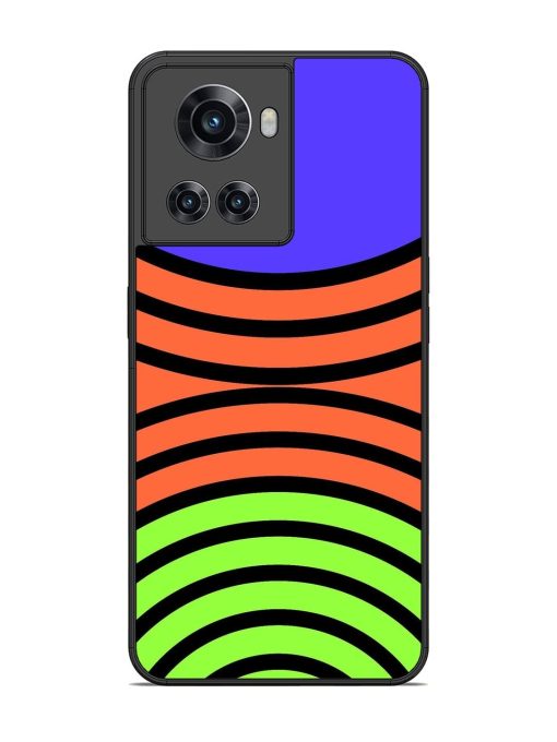 Psychedelic Stripe Symphony Glossy Soft Edge Case for Oneplus 10R (5G) Chachhi