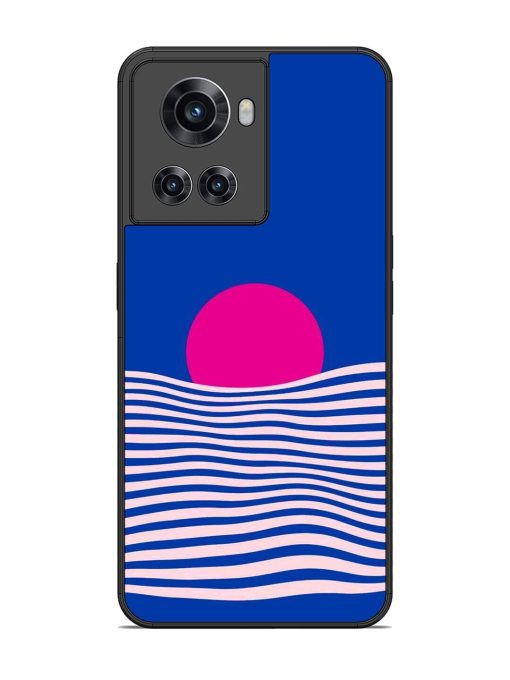 Pink Sunset Over Blue Waves Glossy Soft Edge Case for Oneplus 10R (5G) Chachhi