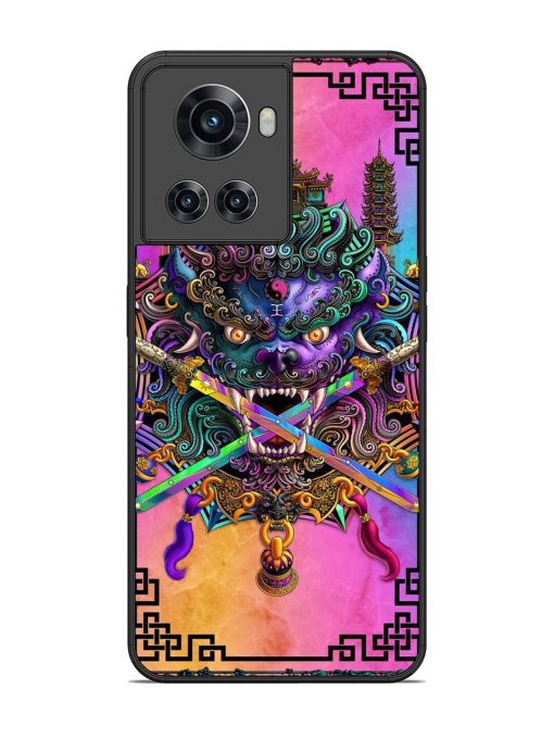 Psychedelic Fu Dog Tapestry Glossy Soft Edge Case for Oneplus 10R (5G) Chachhi