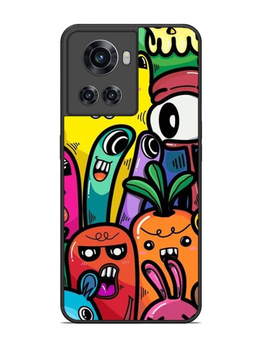 Whimsical Doodle Chaos Glossy Soft Edge Case for Oneplus 10R (5G) Chachhi