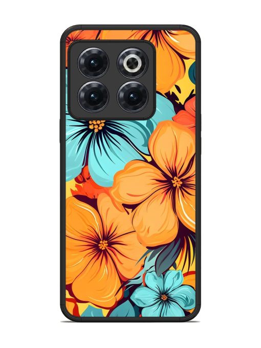 Tropical Bloom Glossy Soft Edge Case for Oneplus 10T (5G) Chachhi