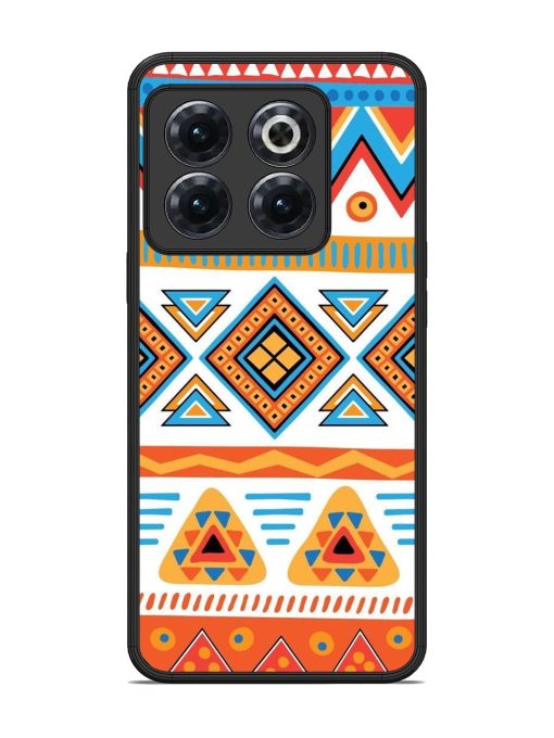 Vibrant Tribal Pattern Glossy Soft Edge Case for Oneplus 10T (5G) Chachhi