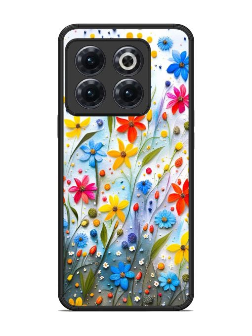 Vibrant Floral Glossy Soft Edge Case for Oneplus 10T (5G) Chachhi