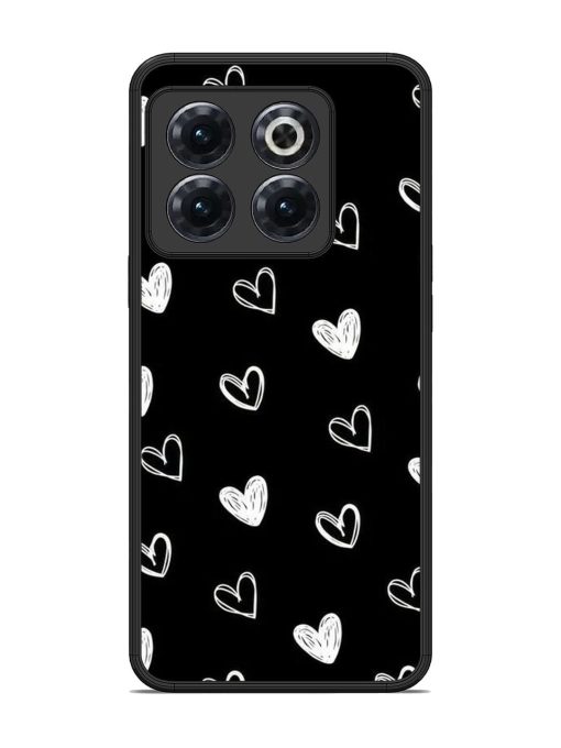 Scattered Hearts Glossy Soft Edge Case for Oneplus 10T (5G) Chachhi