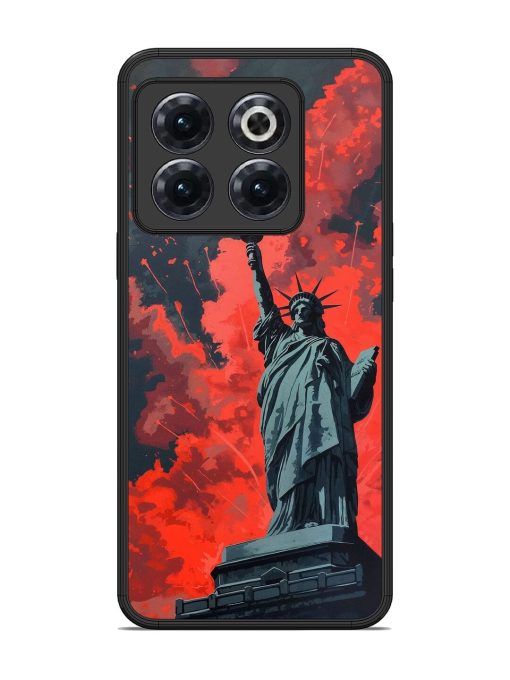 Lady Liberty'S Firework Finale Glossy Soft Edge Case for Oneplus 10T (5G) Chachhi