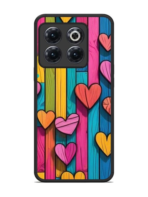 Rainbow Of Hearts Glossy Soft Edge Case for Oneplus 10T (5G) Chachhi