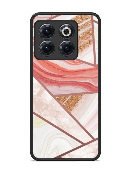 Rosy Mosaic Glossy Soft Edge Case for Oneplus 10T (5G) Chachhi