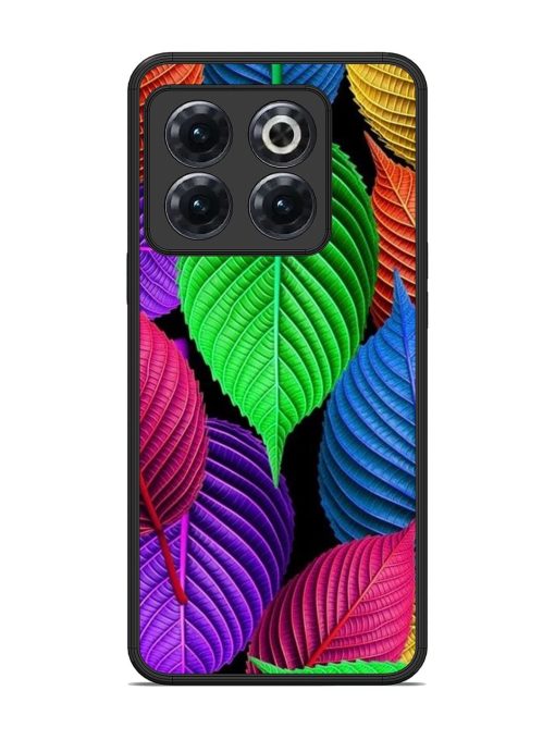 Rainbow Leaf Symphony Glossy Soft Edge Case for Oneplus 10T (5G) Chachhi