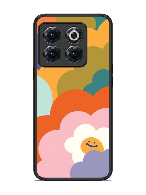 Happy Flower Power Glossy Soft Edge Case for Oneplus 10T (5G) Chachhi