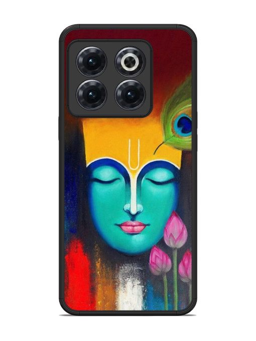 Divine Tranquility: The Face Of Krishna Glossy Soft Edge Case for Oneplus 10T (5G) Chachhi