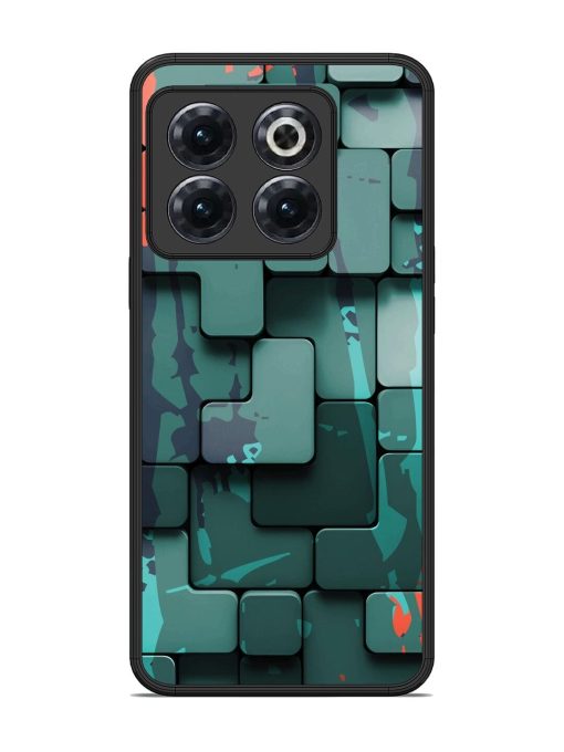 Abstract Geometric Mosaic Glossy Soft Edge Case for Oneplus 10T (5G) Chachhi