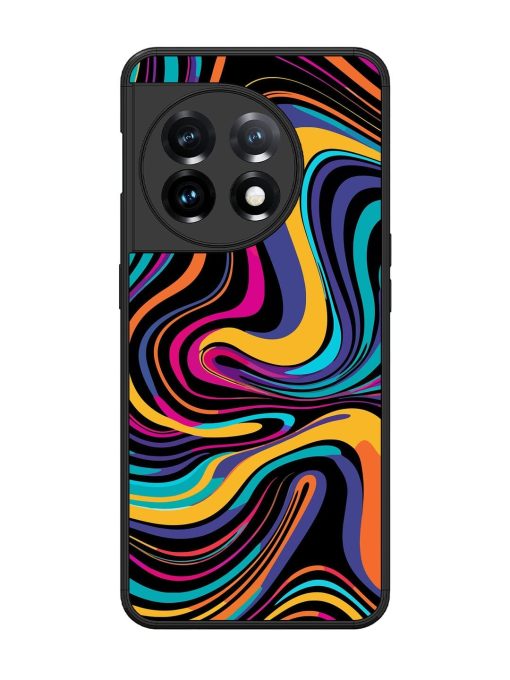 Psychedelic Swirl Glossy Soft Edge Case for Oneplus 11 (5G)