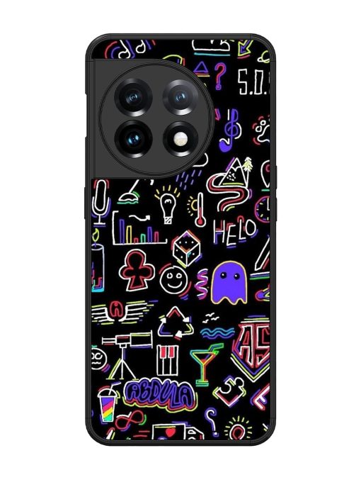 Neon Doodle Glossy Soft Edge Case for Oneplus 11 (5G)