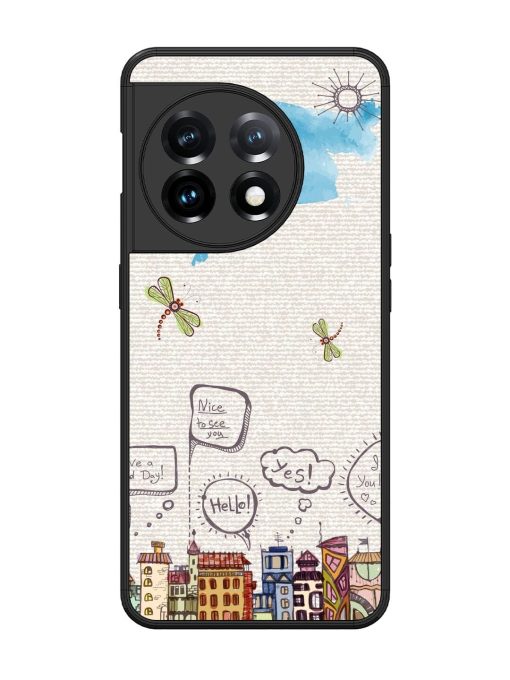 Doodle City Glossy Soft Edge Case for Oneplus 11 (5G)