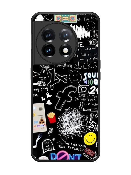 Doodle Diary Glossy Soft Edge Case for Oneplus 11 (5G)