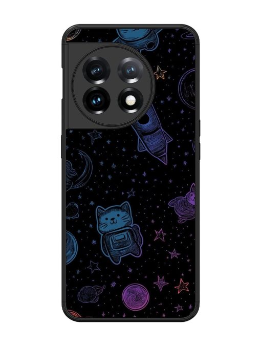 Cosmic Cat Chaos Glossy Soft Edge Case for Oneplus 11 (5G)