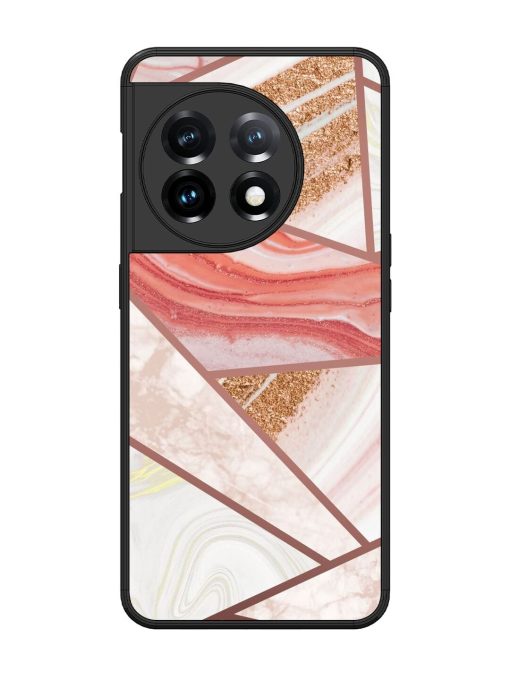 Rosy Mosaic Glossy Soft Edge Case for Oneplus 11 (5G)