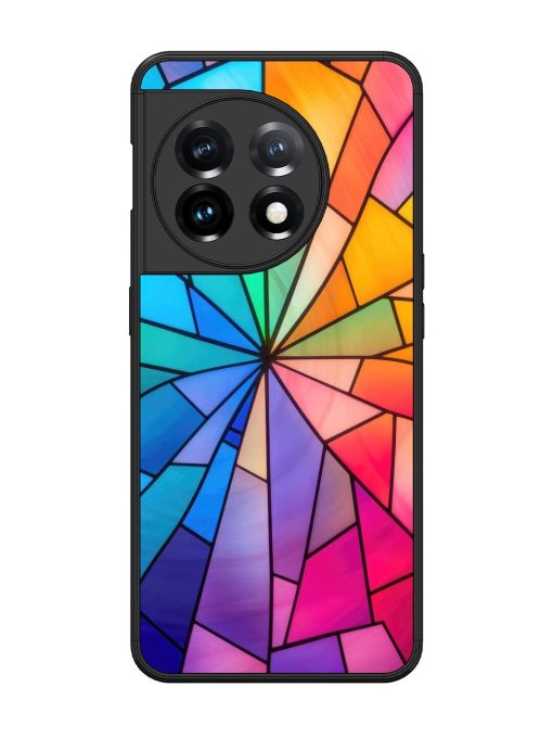 Stained Glass Kaleidoscope Of Colors Glossy Soft Edge Case for Oneplus 11 (5G)