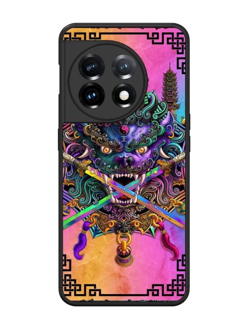 Psychedelic Fu Dog Tapestry Glossy Soft Edge Case for Oneplus 11 (5G)