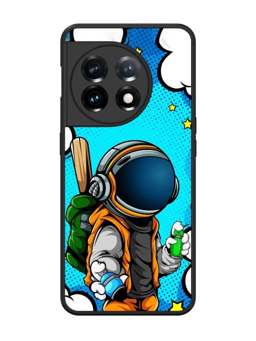 Space Graffiti Artist Glossy Soft Edge Case for Oneplus 11 (5G)