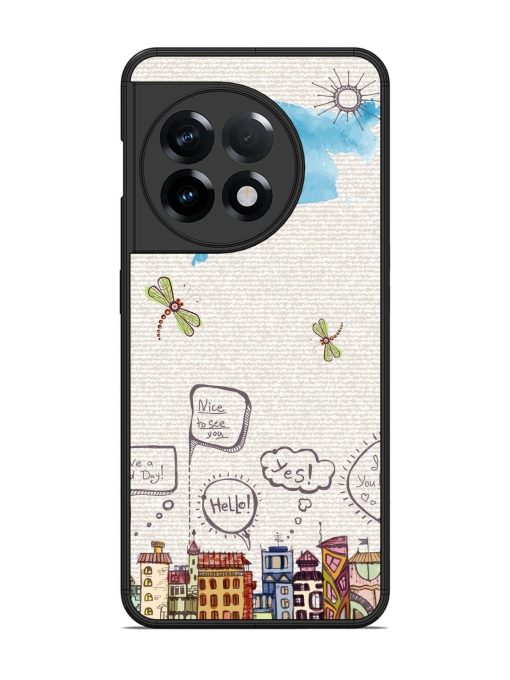 Doodle City Glossy Soft Edge Case for Oneplus 11R (5G) Chachhi