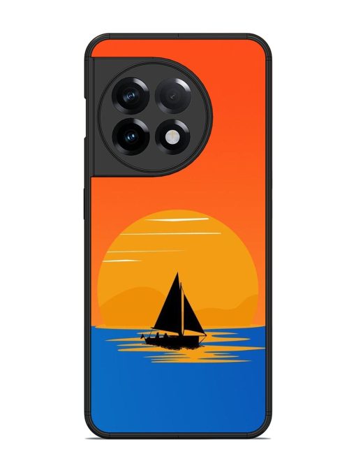 Sunset Sail Glossy Soft Edge Case for Oneplus 11R (5G) Chachhi