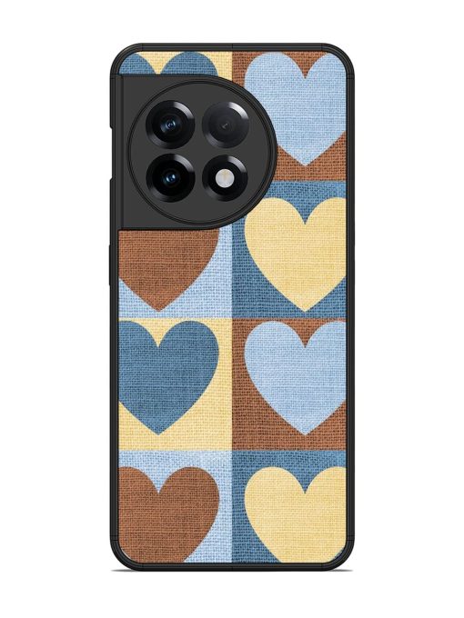 Hearts On Canvas Glossy Soft Edge Case for Oneplus 11R (5G) Chachhi