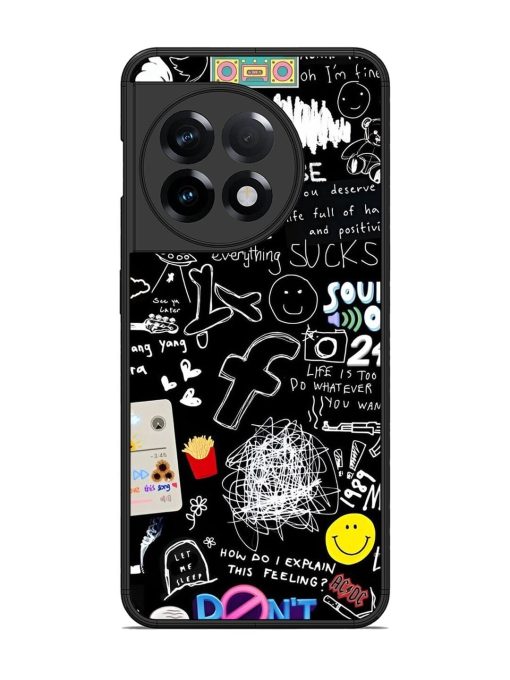 Doodle Diary Glossy Soft Edge Case for Oneplus 11R (5G) Chachhi