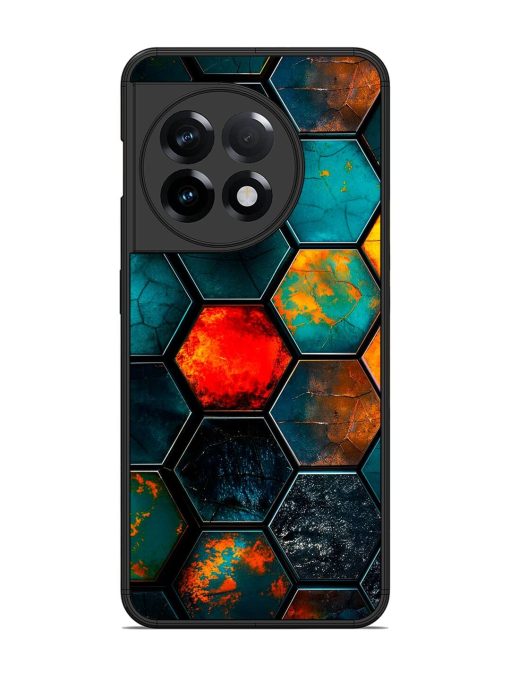 Hexagon Hive Glossy Soft Edge Case for Oneplus 11R (5G) Chachhi