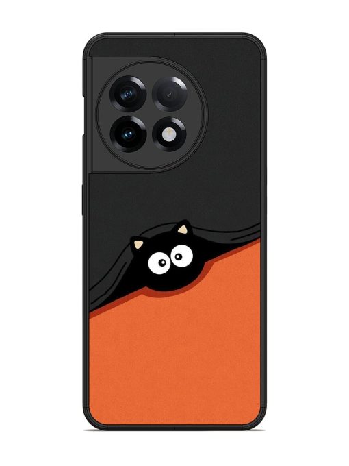 Peek-A-Boo Kitty Glossy Soft Edge Case for Oneplus 11R (5G) Chachhi