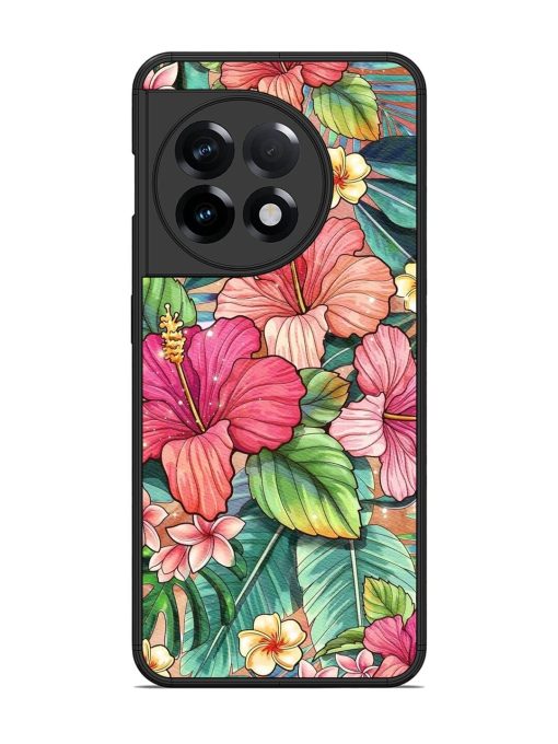 Tropical Tapestry Glossy Soft Edge Case for Oneplus 11R (5G) Chachhi