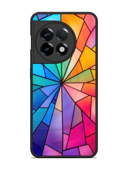 Stained Glass Kaleidoscope Of Colors Glossy Soft Edge Case for Oneplus 11R (5G) Chachhi