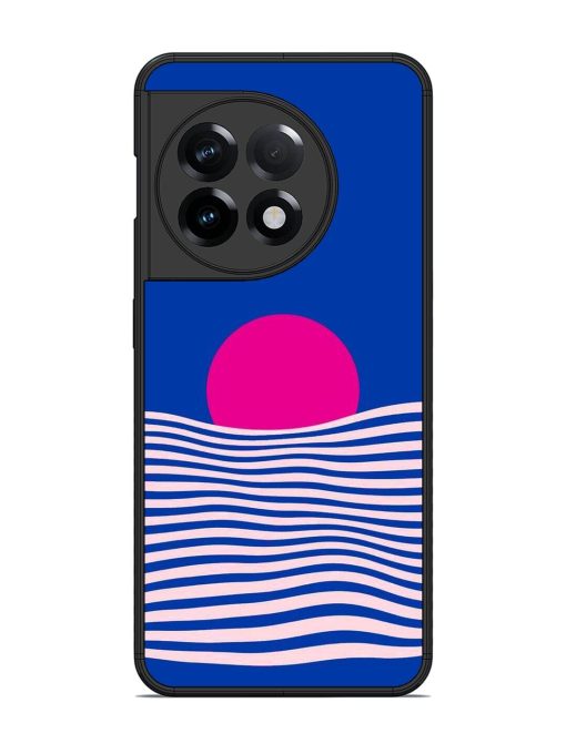 Pink Sunset Over Blue Waves Glossy Soft Edge Case for Oneplus 11R (5G) Chachhi