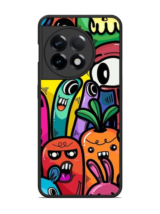 Whimsical Doodle Chaos Glossy Soft Edge Case for Oneplus 11R (5G) Chachhi