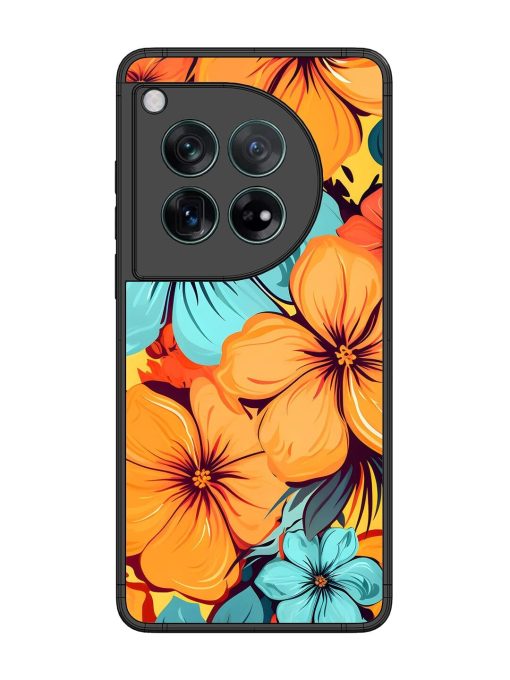 Tropical Bloom Glossy Soft Edge Case for Oneplus 12 (5G) Chachhi