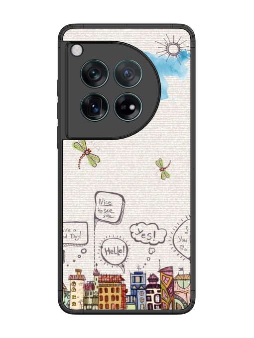 Doodle City Glossy Soft Edge Case for Oneplus 12 (5G) Chachhi